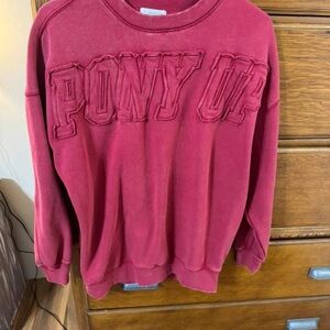 Buckle Red 'PONY UP' Sweatshirt